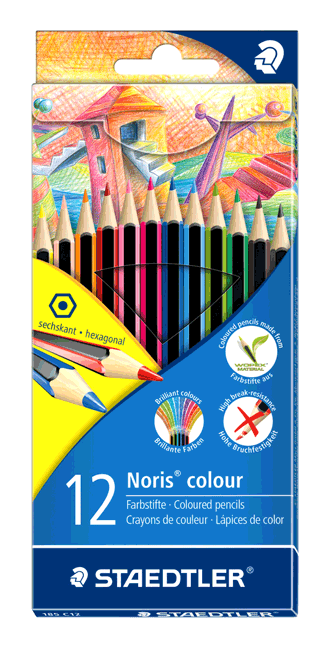 Kartonetui mit 12 Noris® colour Farbstiften